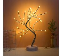 LED Star Tree Lampe Blanc chaud Arbre Bonsaï artificiel Veilleuse Luminaires à piles Intérieur Déco