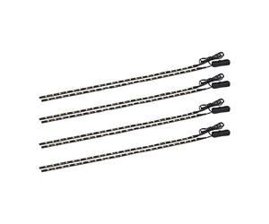 LED Strip Bar USB 2x bande lumineuse éclairage d'escalier TV rétroéclairage, plastique, noir, lot de 4