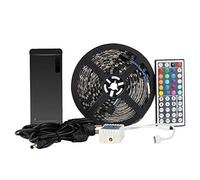 LED Strip EPBOWPT 5050 SMD RGB 5m 16.4 ft 300 Kit ruban lumineux bande Kit bande LED étanche IP65 en noir PCB avec télécommande 44 touches + UE Plug DC 12 V Alimentation