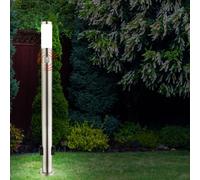 LED Support Lampe de Jardin Détecteur Mouvement Inox Prises Extérieur sur Pied