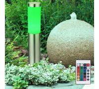 LED sur Pied Extérieur Lampe Support Lampe RGB Télécommande Éclairage Inox Cour