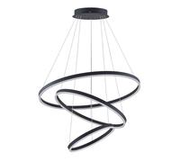 LED Suspension Albiona à intensité variable (Moderne) en Noir Métal e. a. pour Cuisine (1 lampe,à), Suspension, lampe, plafonnier, suspension