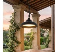 LED Suspension Extérieure Aluminium 25 cm IP44 Noir 1200 lm Moderne