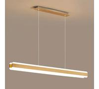 Led Suspension Lamp Hanging Lamp Chandelier Drop Light Light Modern 3 Color Mode Linear Long Strip Gold Metal with Acrylic Shade Ultra Slim Restaurant Kitchen Island/One Color/80Cm(100Cm)