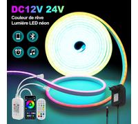 LED Tapes,Music Sync Color Changing Strip Lights with Remote Control and RGB Full Color Neon Lights Application,for Home Party Decoration (DC 12V,3M)