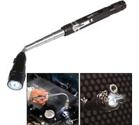 LED Téléscope Lampe de Poche Col de Cygne Aimant Flexible Torche Outil
