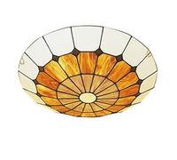 LED Tiffany style Lumières de plafond, ronde rétro lampe de plafond, verre souillé Éclairage de plafond pour Hall d'entrée Salon Cuisine Salle de bain,3000k,40CM