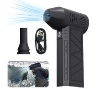 LED Turbo Blower, Mini Turbo Breeze Electric Snow Blower Fan with Light, Jet Dry Mini Blower, Jet Fan 130000 RPM Wind Speed, Jet Blower Car Dryer for Car,Cleaning (Noir)