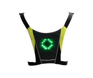 Led Turn Signal Bike-Pack Vest | Gilet de course réfléchissant avec télécommande | Sac à dos de direction d'avertissement de sécurité lumineux avec télécommande pour le cyclisme de nuit en cours d'exé