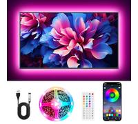 LED TV 2M, 30 LED/Mètre, RGB Ruban LED USB avec APP et Télécommande, Rétroéclairage TV Multicouleur pour 40"-60" HDTV, PC, la Chambre, la fête et la décoration de maison