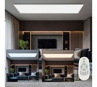 LED Un Montage Panneau Lumière Du Jour Couvrir Lampe Télécommande Alu Dimmable