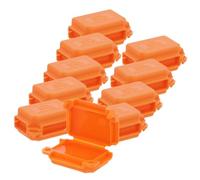 LED Universum - Lot de 10 boîtes de dérivation étanches pour câbles d'extérieur IPX8 - Certifiées IPX8 pour bornes de 4 mm² maximum - Orange - 40 x 28 x 18 mm