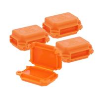 LED Universum - Lot de 4 boîtes de dérivation étanches pour câbles d'extérieur IPX8 certifiées IPX8 pour bornes de 4 mm² max. - Orange - 40 x 28 x 18 mm