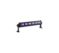 Ibiza Lampe UV LED-UV-BAR6 – 6 LEDs de 3W, effet fluo et lumière noire – Noire sur pied