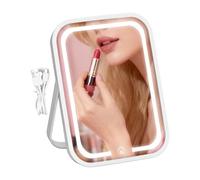 LED Vanity Mirror, Portable Cosmetic Glass, Rechargeable Illuminated Mirror