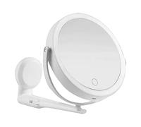 LED Vanity Mirror - Wall Mount Double-Sided Megnifying Makeup Mirror, 3-Mode Dimmable Lighting, Rechargeable Touch Opration | 360° Rotatable Design, Bathroom Dressing Room Accessory, Personal Care