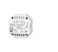 LED variateur 220 V 110 V AC Triac variateur bouton interrupteur sans fil 2.4G télécommande commande vocale fr lumière LED(S1B(WT))
