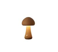 LED veilleuse avec interrupteur tactile en bois mignon champignon lampe de chevet for chambre chambre d'enfants lampes de nuit(A Walnut)