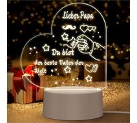 LED veilleuse coeur 3D cadeau pour papa acrylique sur USB