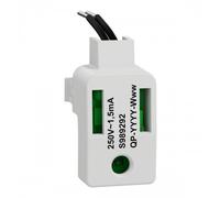 LED verte 1,5 mA 250 V à câbler - forte luminosité - Odace II SCHNEIDER