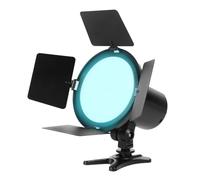 LED video light HUIOP Lumière de photographie RVB de 10 W Lumière LED bicolore 128 pièces Perles LED 3200 K-5600 K Réglable 5 effets de scène Compatible avec la série DC/NP Fonctionne avec piles avec