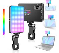 Led Video Light With Clip, Selfie Streaming Light With 120 Led Beads 1000lux,2500k-9000k,20 Light Effects,117g Portable Photo Telephone Light For Outdoor Mobile Filming Tiktok
