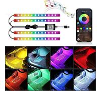 LED Voiture Intérieur Eclairage, Éclairage D'ambiance RGBIC pour Voiture avec 10 Modes Musicaux, 200+ Options de Scènes et 16 Millions de Couleurs, Car Accessories Contrôle APP