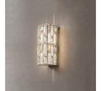 LED Wall Light, Dimmable LED Wall Sconce 10W Crystal Bar Remote Control Chrome Bathroom Wall Mounted Lamp Long Linear ing for Bedroom Bedside Hallway Foyer/26cm/