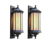 LED Wall Light, Wall Sconce Outdoor Wall Lantern Lamp 60cm Porch Entrance Lighting Matte Black Wall Mount Light for Balcony Courtyard Garden