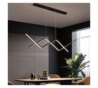 LED Wave Line Chandelier Long Linear Kitchen Island Pendant Light Modern Minimalism Hanging Lamp Ceiling Fixture for Living Room Dining Room Pool Table Restaurant