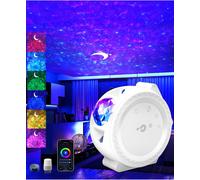 LED Wifi Projecteur Ciel Étoilé,Intelligent Projecteur Étoilé Veilleuse Galaxie,Gradation/Contrôle vocal/Connexion WiFi/Minuterie,Chambre Décorer,Cadeau,Noël,Google Assistant(White)