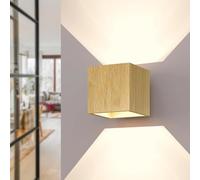 LED Wood Applique Murale Intérieure Bois Chêne - Luminaire Mural Fait Main - Lampe Murale Salon Escalier Artisanale - Luminaires Intérieur G9 max. 12 W (Sans Ampoule)