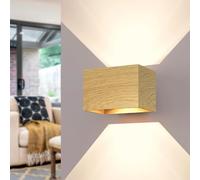 LED Wood Applique Murale Intérieure Bois Chêne - Luminaire Mural Fait Main - Lampe Murale Salon Escalier Artisanale - Luminaires Intérieur G9 max. 12 W (Sans Ampoule)