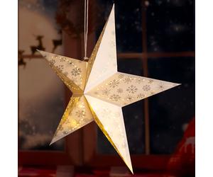 LED X-MAS Plafond Suspendu Etoile Lampe De Noël Décoration De Fenêtre Blanc Flocon De Neige