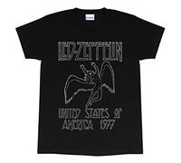 LED Zeppelin 1977 US Tour T-Shirt, Adultes, S-5XL, Black, Merce Ufficialee