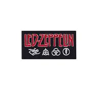 Led Zeppelin Écusson brodé thermocollant Motif zoso Rouge
