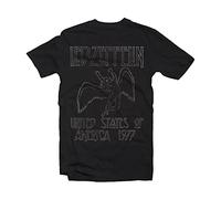 Led Zeppelin Ledzeppelin_USA '77_Men_BL_TS: M T-Shirt, Noir (Black Black), Medium Homme