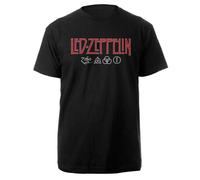 Led Zeppelin Logo & Symbols Autorisé T-shirt Hommes