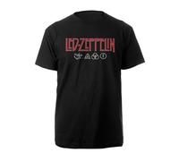 LED ZEPPELIN - LOGO & SYMBOLS BLACK T-Shirt X-Large