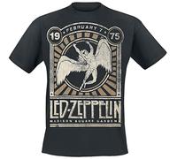 Led Zeppelin Madison Square Garden 1975 Unisexe T-Shirt Manches Courtes Noir