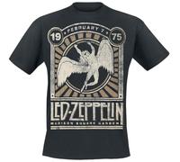 Led Zeppelin Madison Square Garden 1975 Unisexe T-Shirt Manches Courtes Noir L