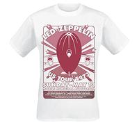 Led Zeppelin Mobile Municipal Homme T-Shirt Blanc M 100% Coton Régulier