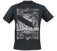 Led Zeppelin Shook Me Homme T-Shirt Manches Courtes Noir 4XL 100% Coton Regular/Coupe Standard