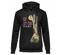 Led Zeppelin Sweat officiel The Hermit. Sweat à capuche unisexe en coton. Coupe régulière pour adulte et garçon, Noir , L