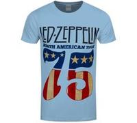 Led Zeppelin T-Shirt 1975 North American Tour Homme Bleu - Taille L Bleu G
