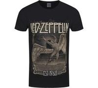 Led Zeppelin T-Shirt - Faded Falling Homme NoirL Noir G