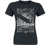 Led Zeppelin - T-Shirt # L Ladies Black # Vintage Print Lz1