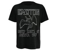 Led Zeppelin - T-Shirt Led Zeppelin Noir USA 77 L (T-Shirt taille Large)