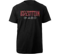 Led Zeppelin - T-Shirt Logo pour homme/femme unie PH1391 (S) (Noir)
