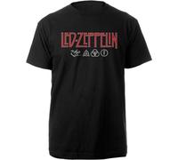 Led Zeppelin - T-Shirt Logo pour homme/femme unie RO907 (XXL) (Noir)